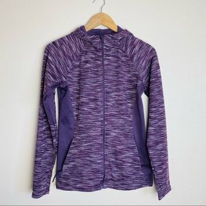 Columbia Purple Marled Full Zip Hooded Jacket